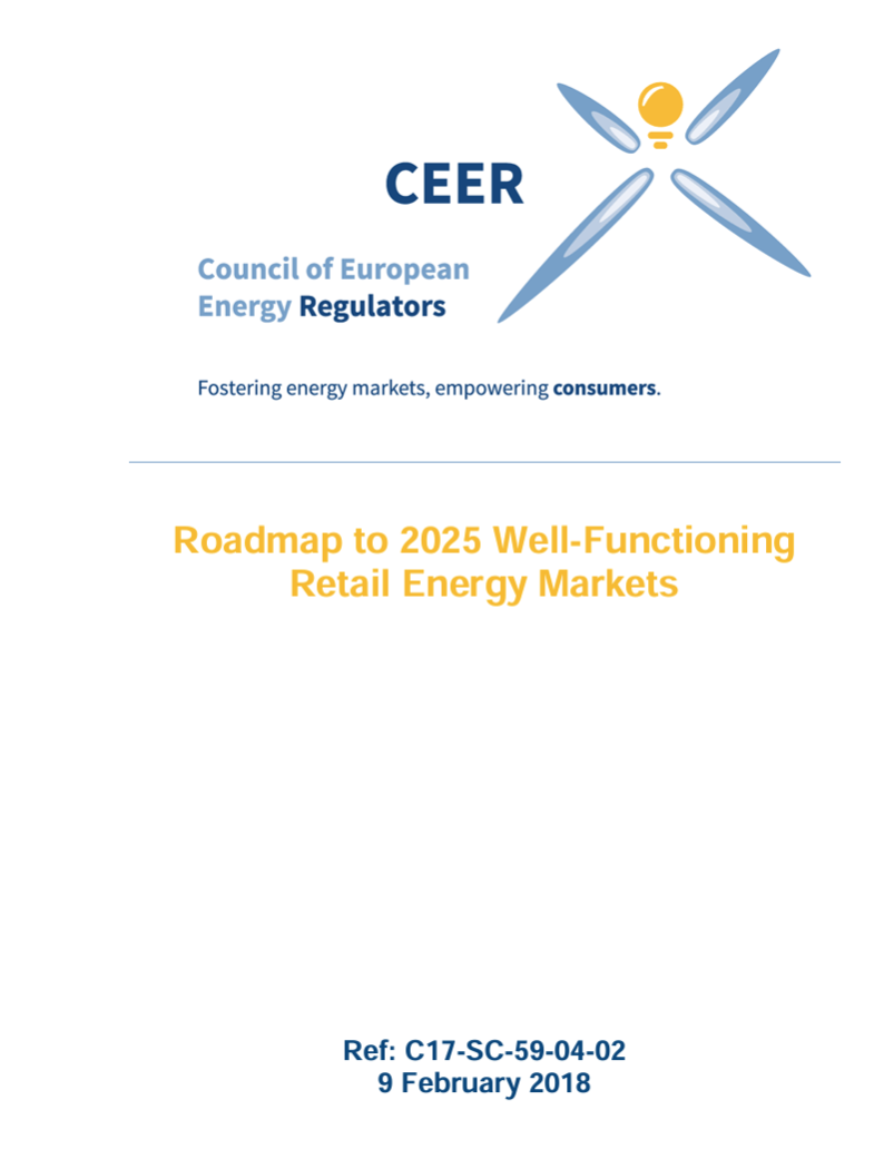 Roadmap to 2025 Well-Functioning Retail Energy Markets - CEER